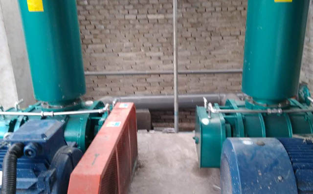 章丘91成人免费版FSR200BG型號羅茨鼓風機用於遞歸吉盛織染汙(wū)水處理廠 圖片關鍵詞